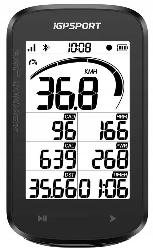 iGPSPORT BSC100MAX počítač s velkým 3" displejem
