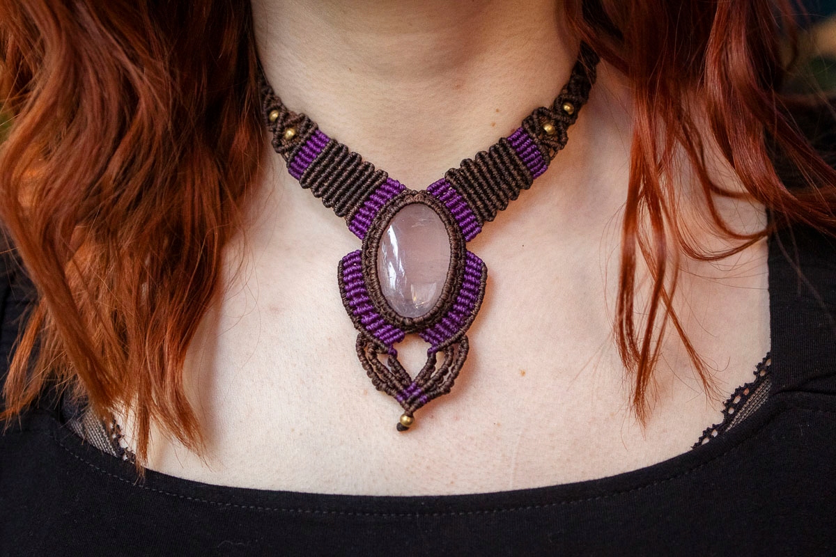 Choker Náhrdelník Tiára z makramé