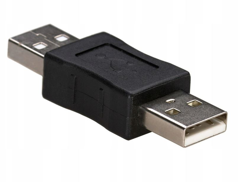 Adapter Usb-a męski Usb-a męski Akyga AK-AD-28 czarny Usb 2.0 przejściówka
