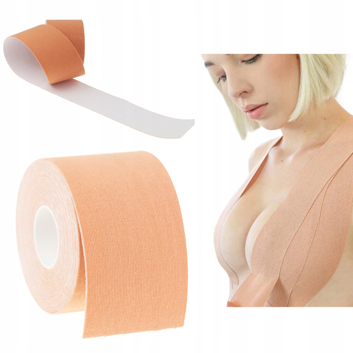 BOOB TAPE TAŚMA MODELUJĄCA DO BIUSTU UNOSZĄCA BIUST PushUp BEZ STANIKA Model Martom TG63652