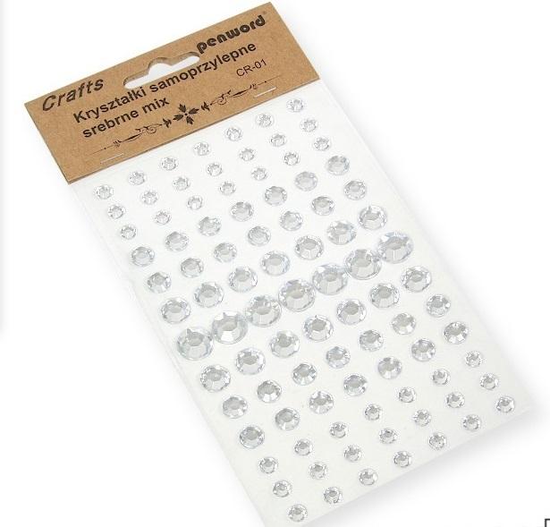 Kryształki Samoprzylepne CR-01 Srebrne