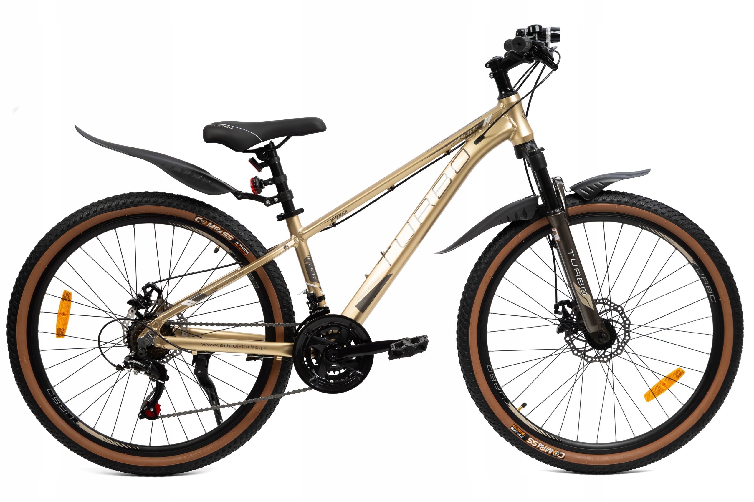 Polski Rower Górski Mtb 26" Shimano Złoty Aluminiowy Tarcze Amor Na Komunie