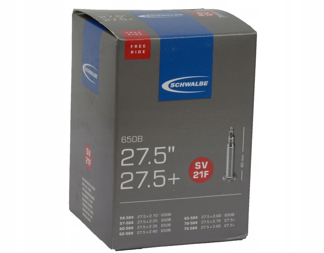 

Schwalbe SV21F Dętka 27,5 27,5+ presta 40mm 200g