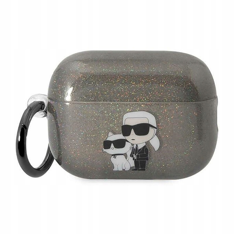 Karl Lagerfeld Glitter Nft Karl & Choupette Etui AirPods Pro 2 (czarn