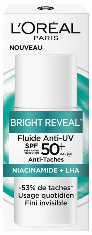 L'Oréal Bright Reveal Anti-UV Niacynamid Anti-Spot Fluid SPF50+