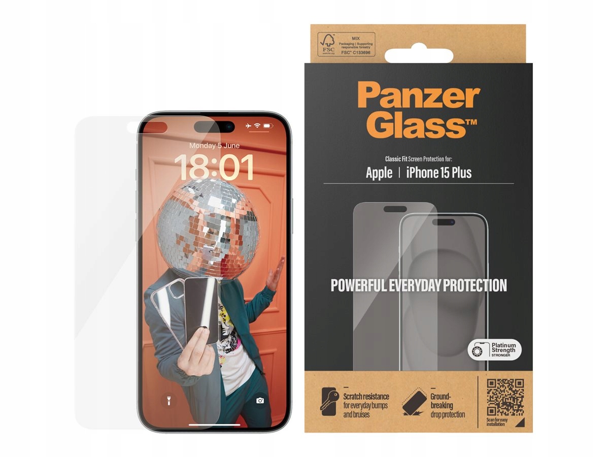 PanzerGlass Chránič obrazovky Apple IPhone 15 Plus Sklo Priehľadné