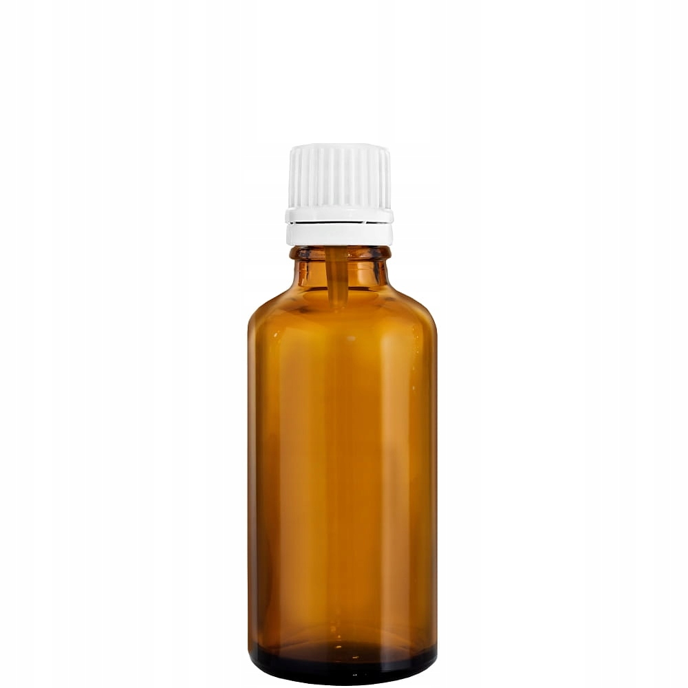 

Butelka Szklana Brąz 50ML Z Kroplomierzem Białym
