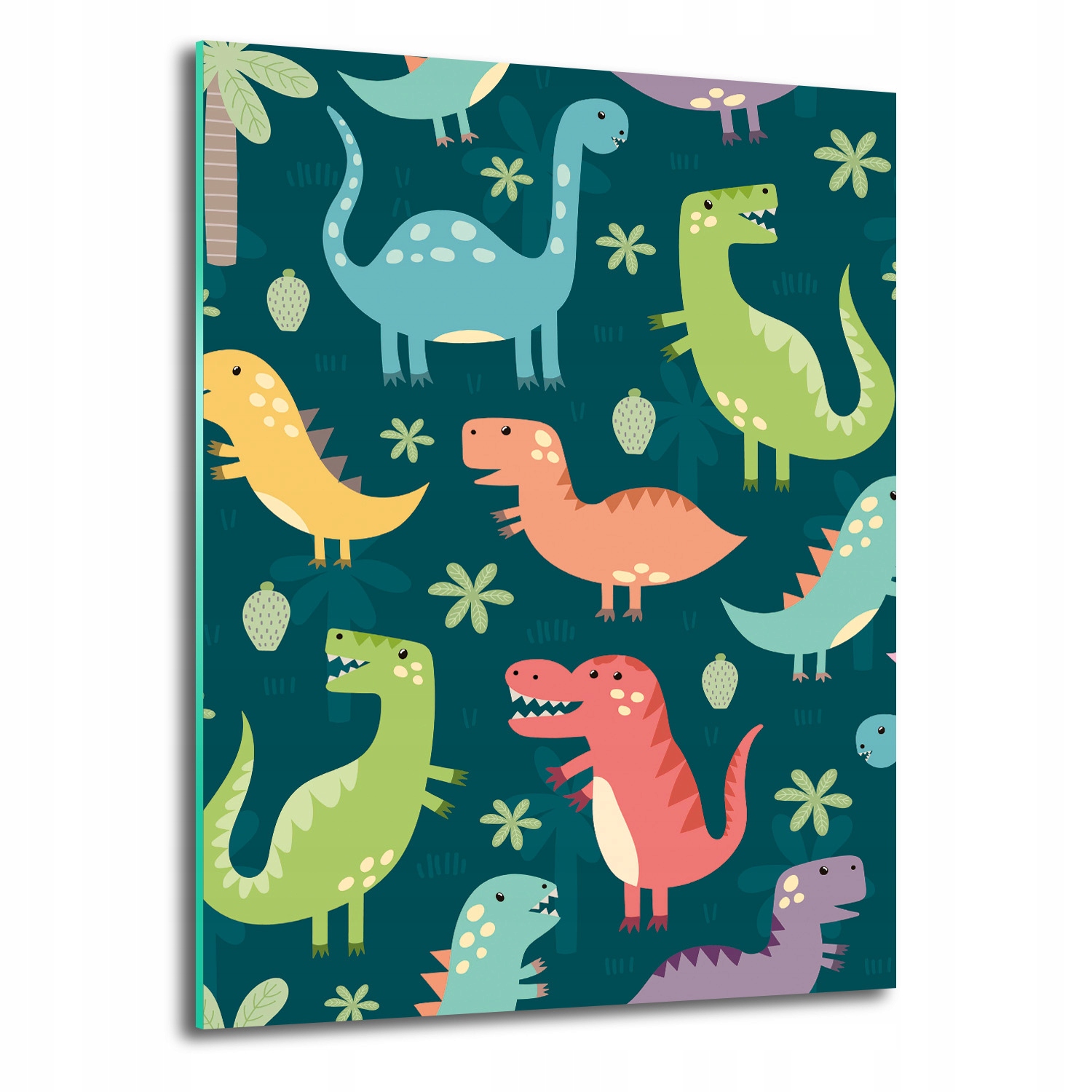 Foto sklo grafika Draci dinosaury vzor 70x100