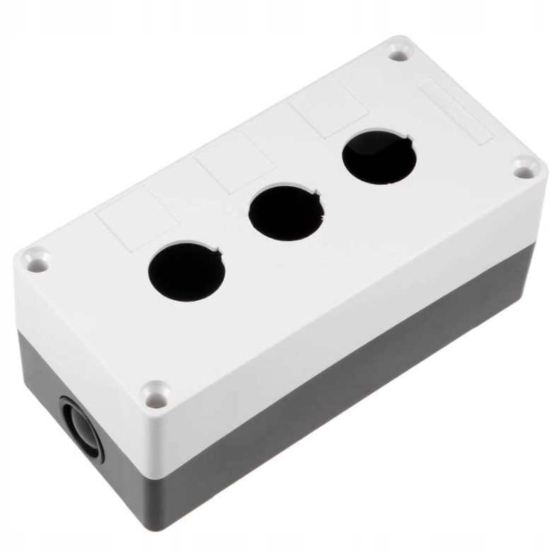 

Kaseta sterownicza obudowa biała 3x otwór 22mm