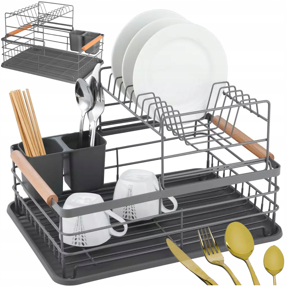 SUSZARKA DO NACZYŃ DWUPOZIOMOWA OCIEKACZ TALERZE