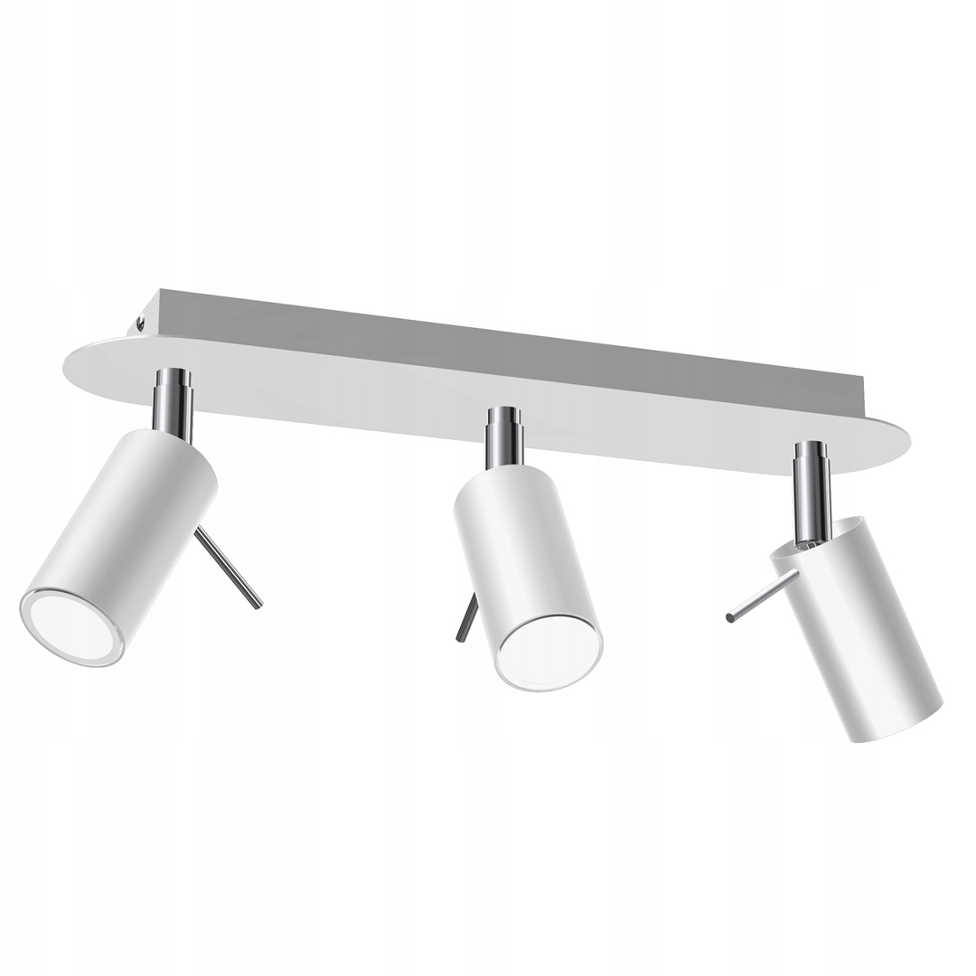 Stropná lampa Preston White/chrome 3x mini GU10