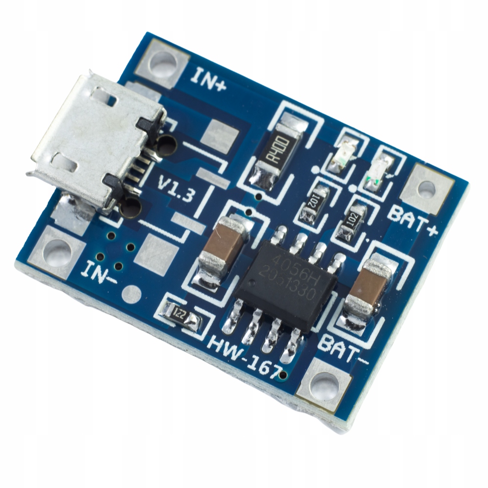 

Ładowarka ogniw baterii Li-ion 5V TP4056 micro Usb