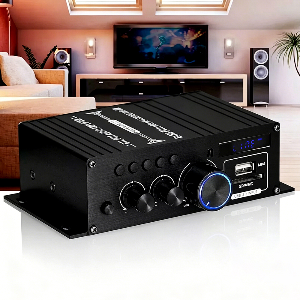 Zesilovač Stereofonního Zvuku Bluetooth 5.0 Hifi Pro Domácí Automobil 12V