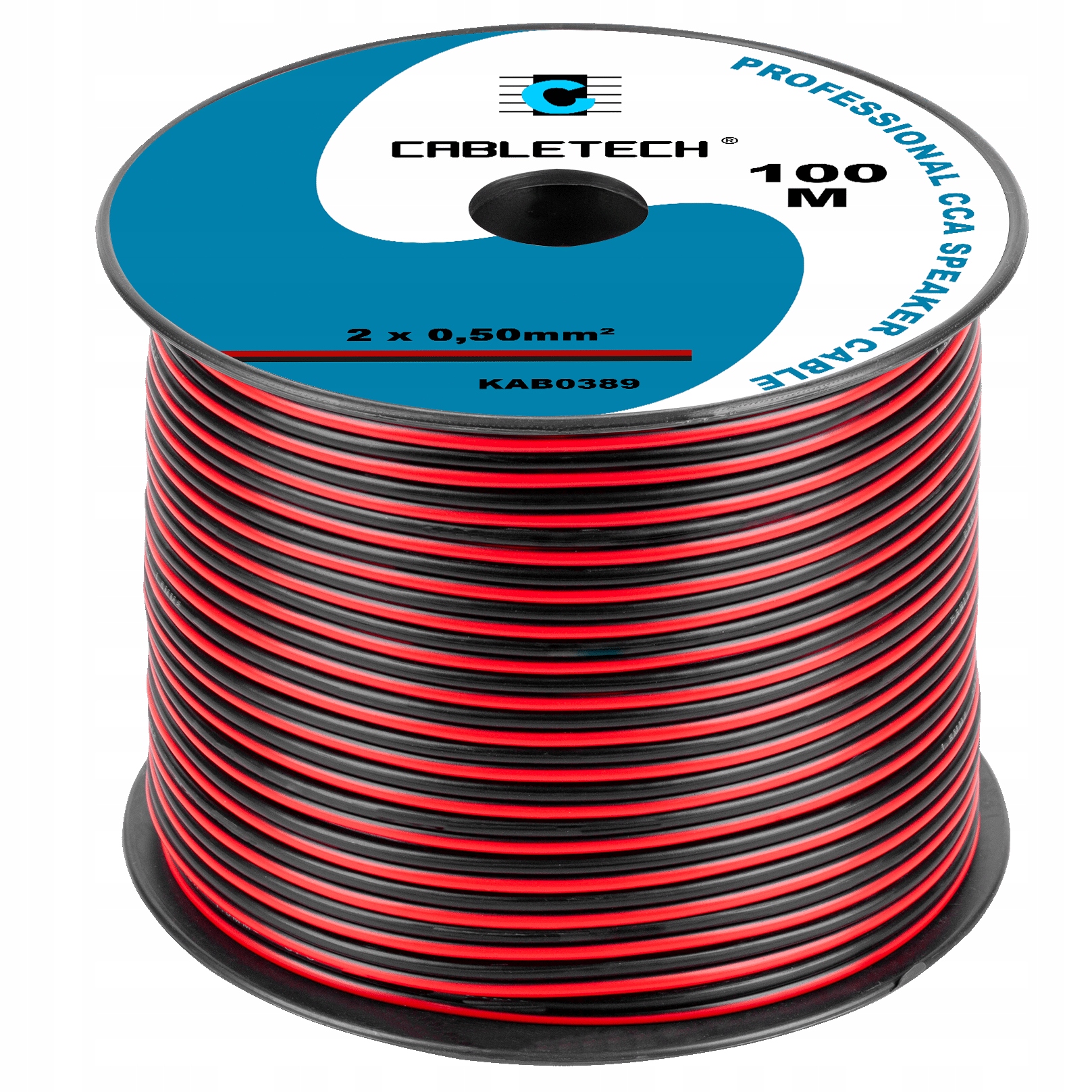 100m Kabel Przewód Głośnikowy 2x0,50mm Cca Solidny