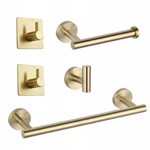 Zestaw sprzętu łazienkowego ze stali nierdzewnej