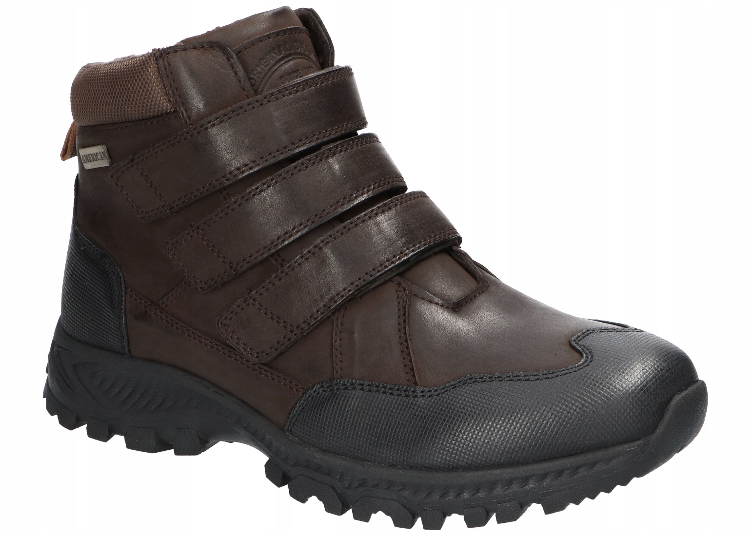 American CY209 Zateplené Trekové Boty Traperky Zimní Kožené Boty Suchý Zip Velikost 41