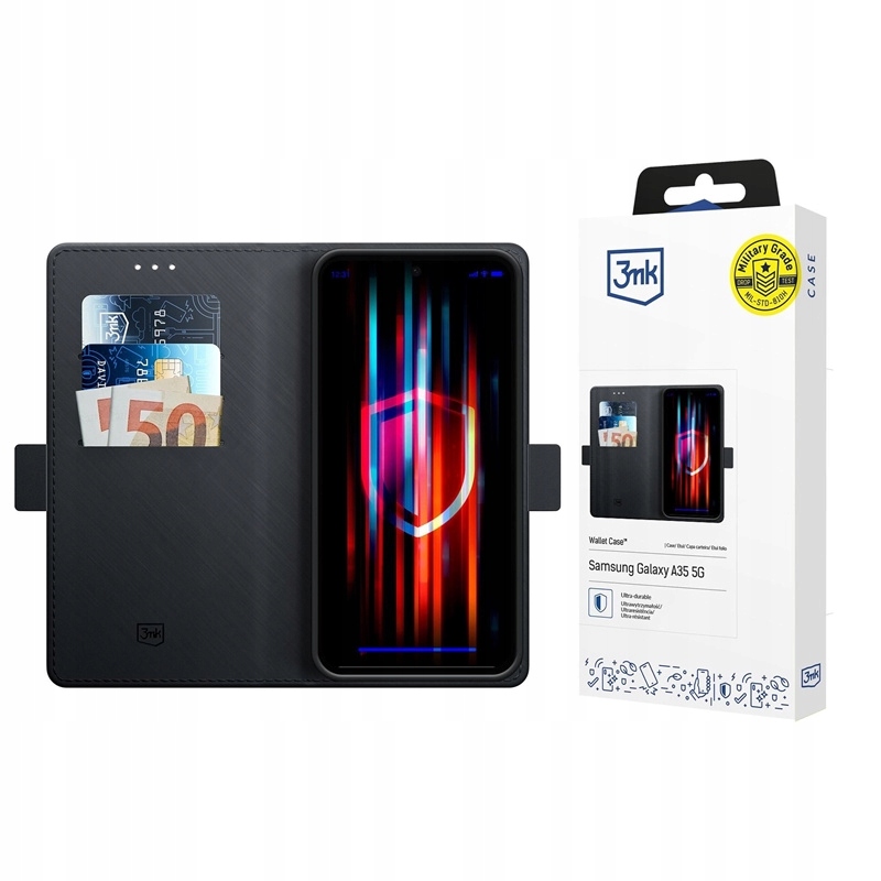 Etui Z Klapką Do Samsung Galaxy A57 3MK Wallet Case Czarne Oryginalne
