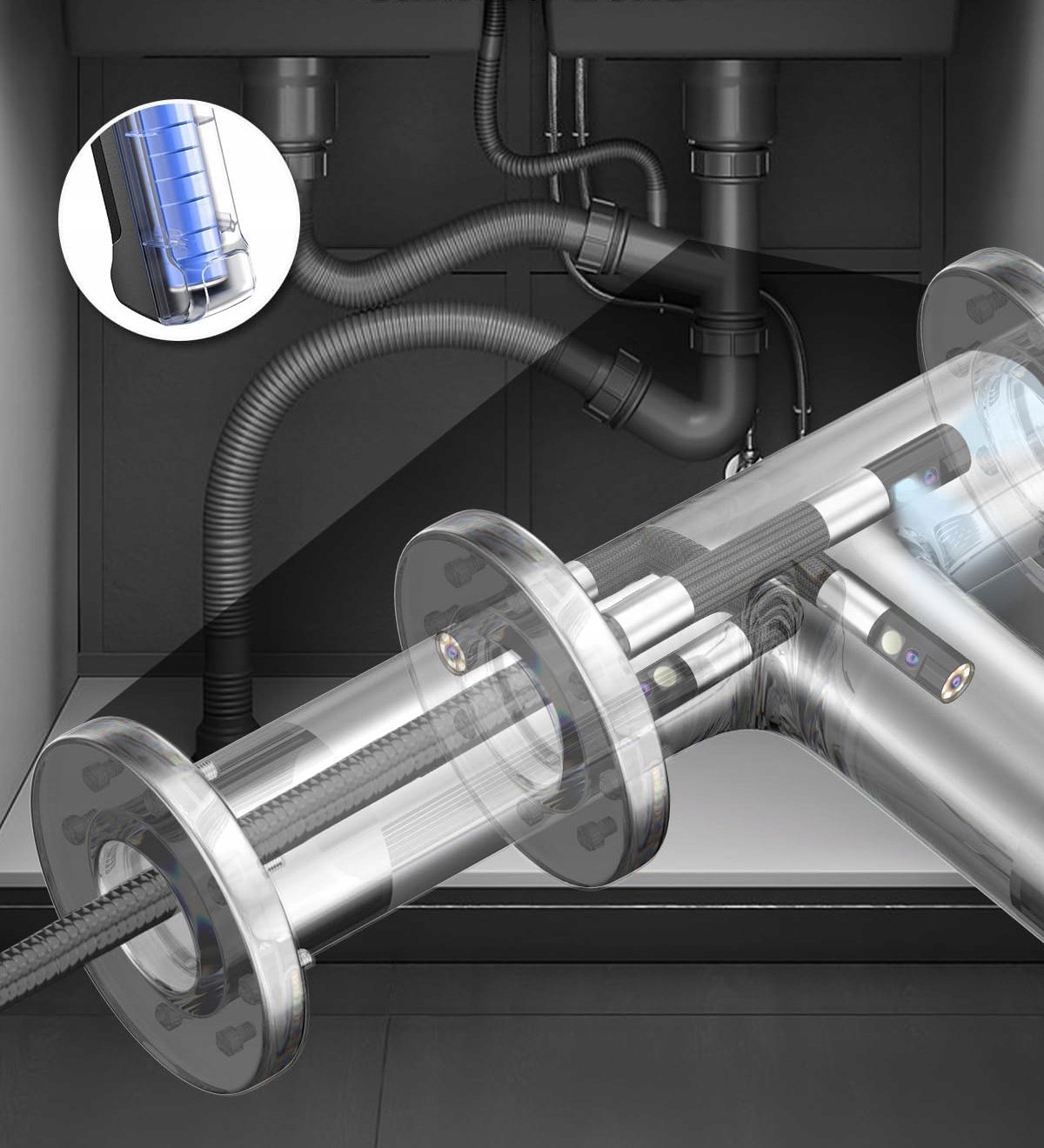 Endoskop Kamera Inspekcyjna 8mm 2m Ruchoma Głowica OBROTOWA 360° 2000mAh EAN (GTIN) 5904890522398