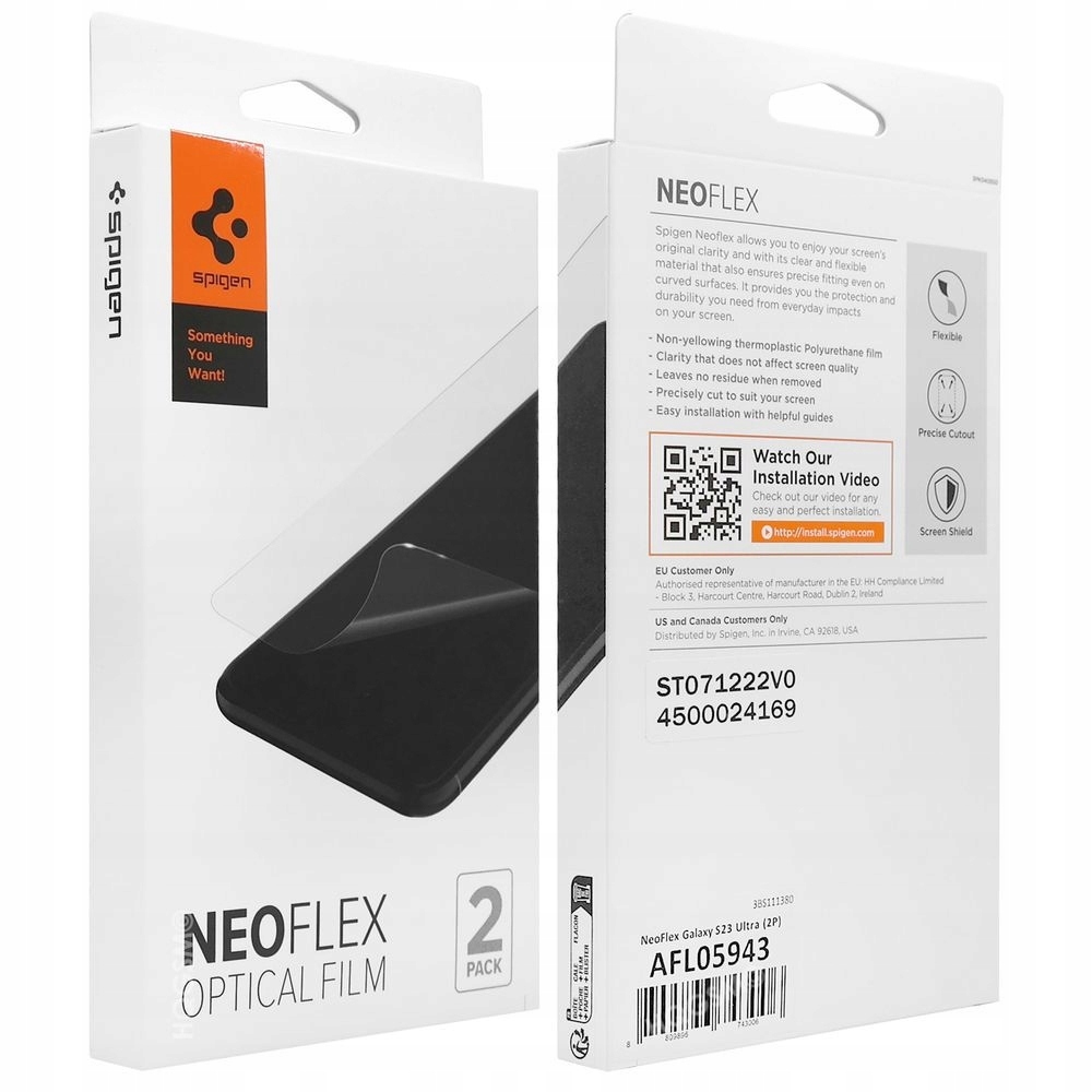 2x Folia Hydrożelowa SPIGEN do Galaxy S23 Ultra Zestaw do aplikacji tak