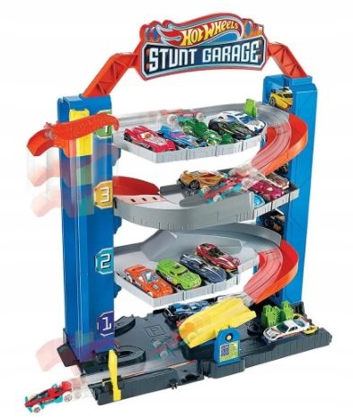 

Hot Wheels GNL70 Przenośny garaż z windą Stunt