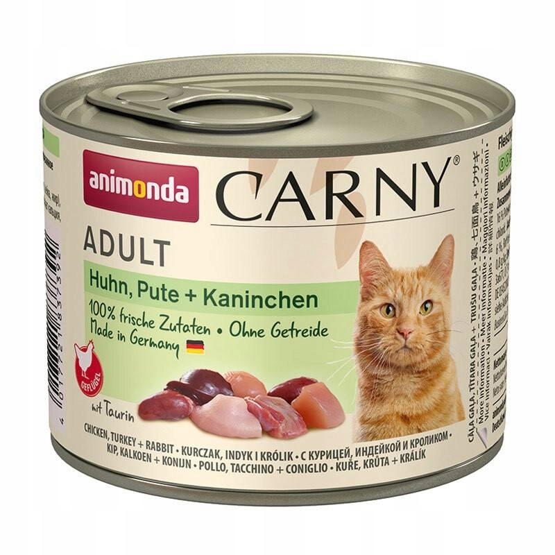 Levně 4x Animonda Carny Adult kuřecí krůta mokré krmivo pro kočky 200 g
