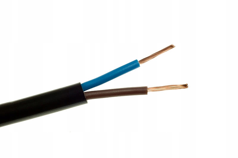 PRZEWÓD PŁASKI OMYP 2x1 CZARNY (H03VVH2-F) LINKA 2x1,0 NA METRY