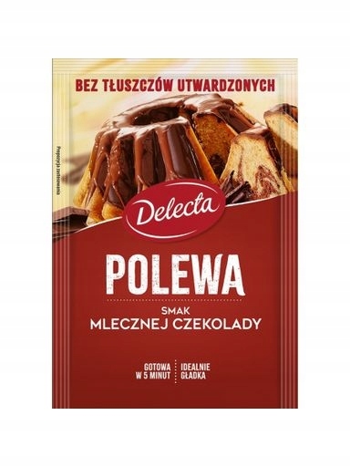 Levně Delecta Poleva s příchutí mléčné čokolády 100 g