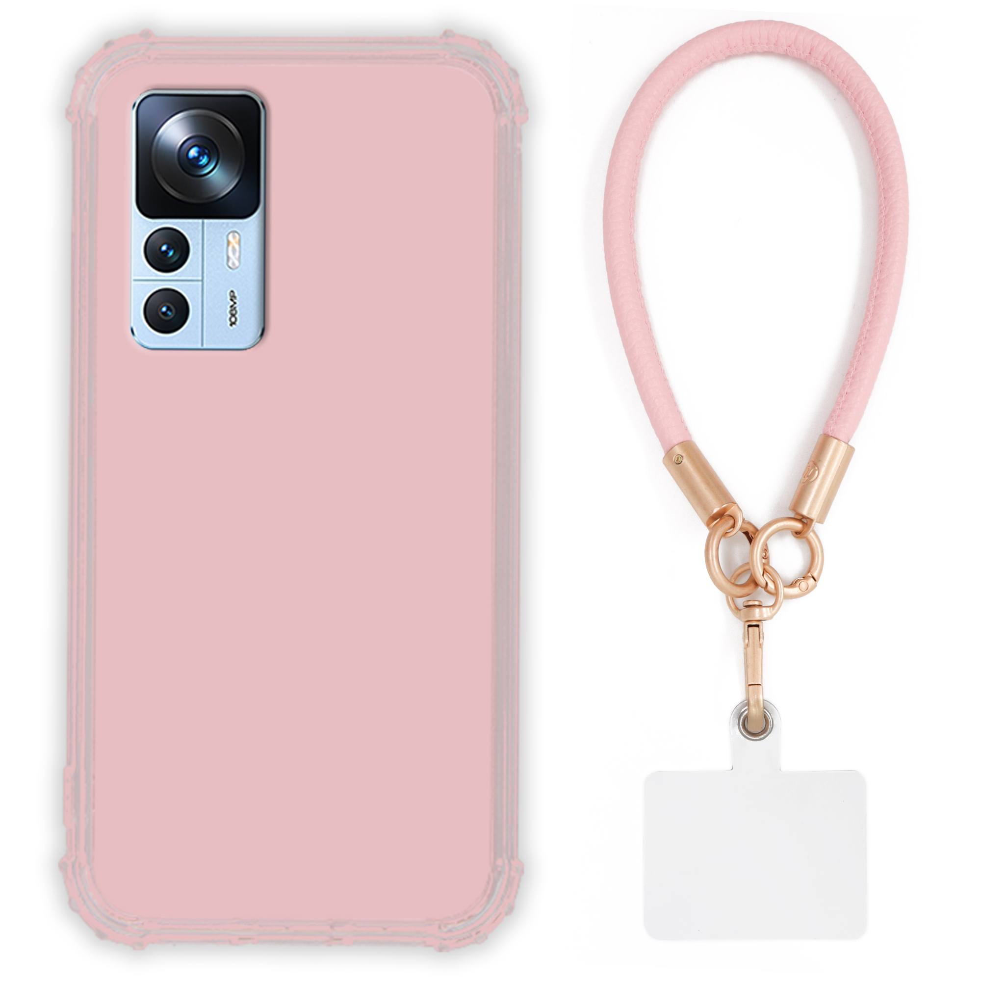 Pouzdro Pro Xiaomi Redmi K50 Ultra Case Antishock Pinky Růžové vodítko Sada