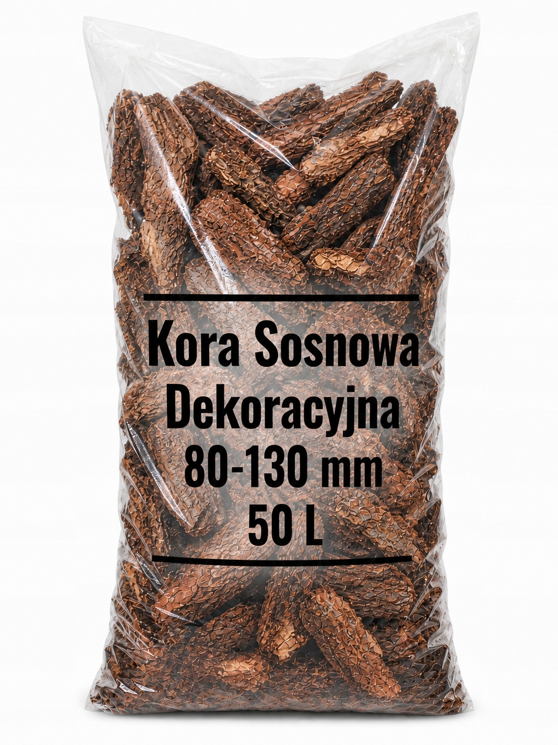 Kora Ręcznie Sortowana Sosnowa Dekoracyjna 80-130 mm Premium 50l Gruba