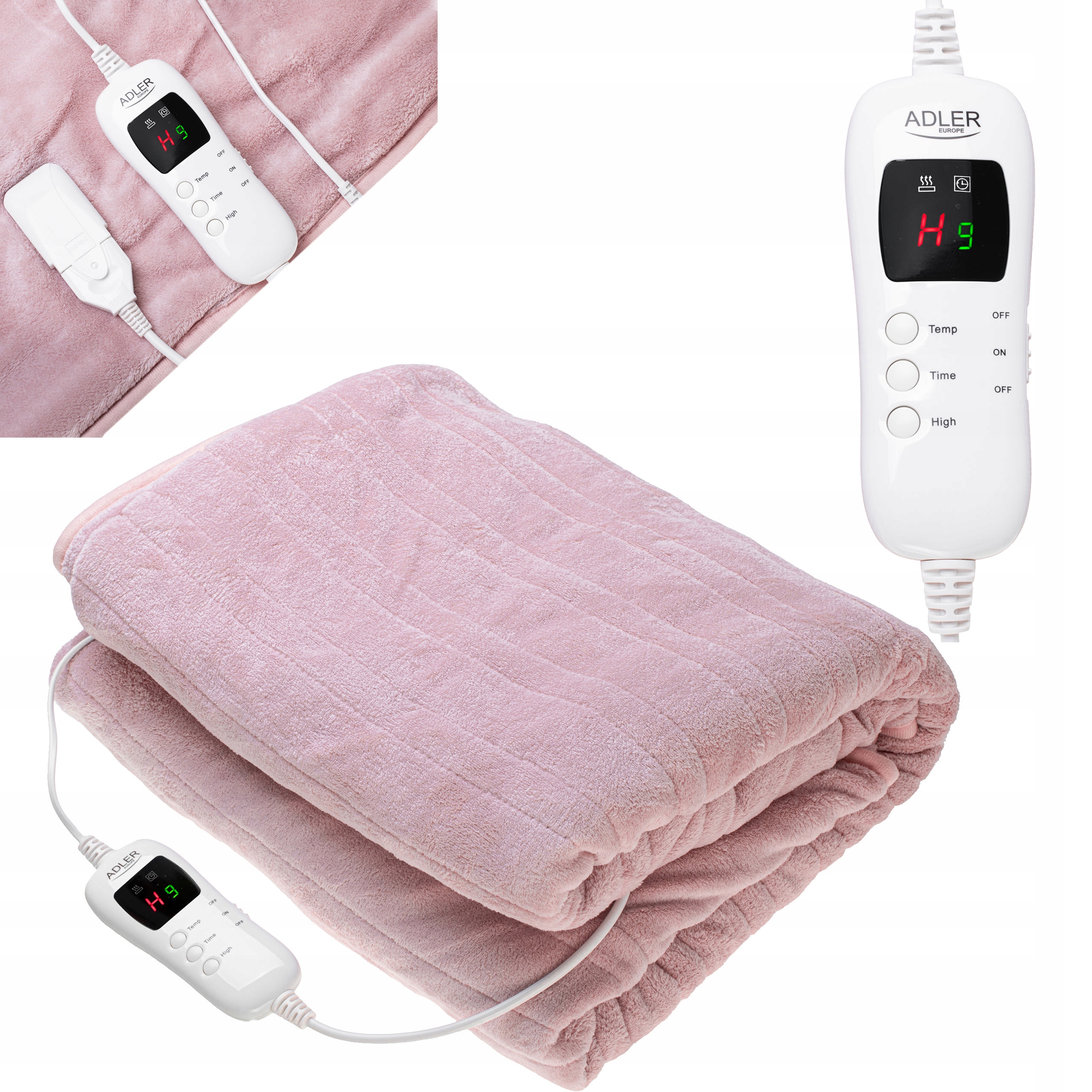 Koc Elektryczny na Jesienne Wieczory 160x180cm Miękki Polarowy Dwustronny