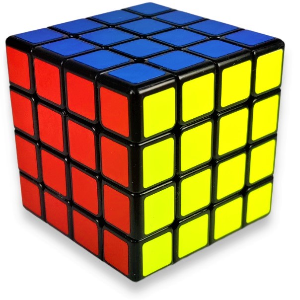 ORYGINALNE KOSTKI ZESTAW 4w1 Kostka 2x2 3x3 4x4 5x5 + ALGORYTMY + PODSTAWKA Kolor dominujący wielokolorowy