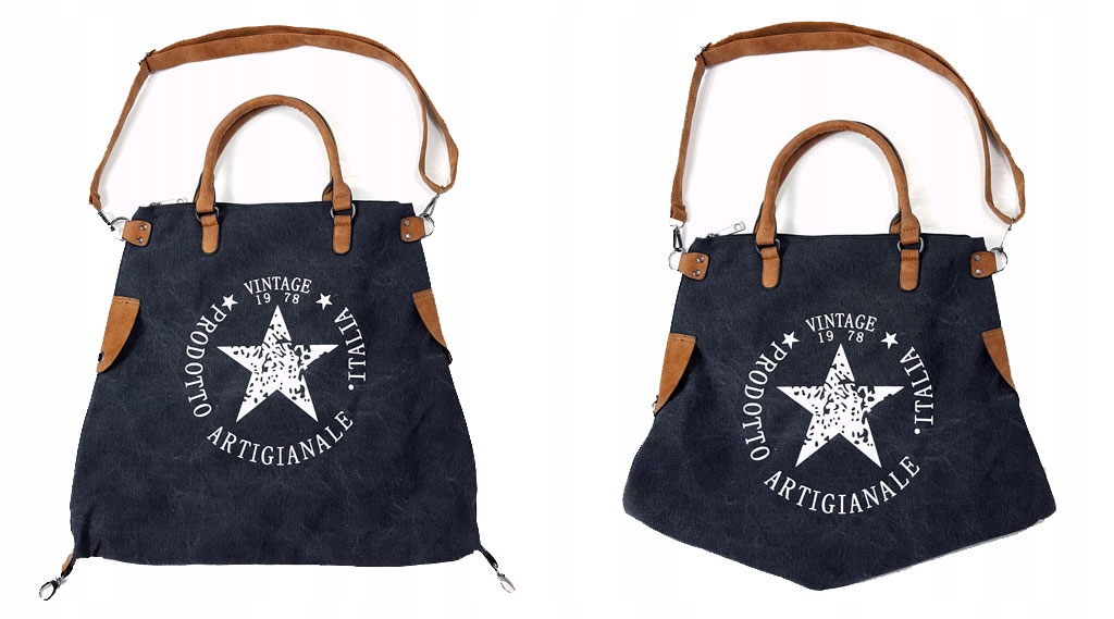 

Torebka Gwiazda Vintage Worek Shopper Bag Torba XL