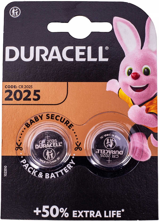 

2x Bateria Baterie Duracell CR2025 DL 2025 Litowa