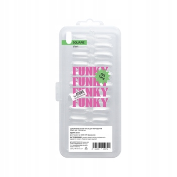 Adore Prodlužovací gelové tipy Funky Gel Tips 240 ks Square Short