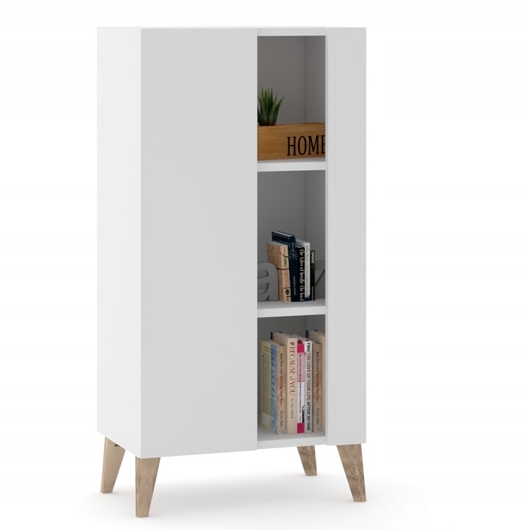 Vitrína Stojící komoda Skandinávská bílá