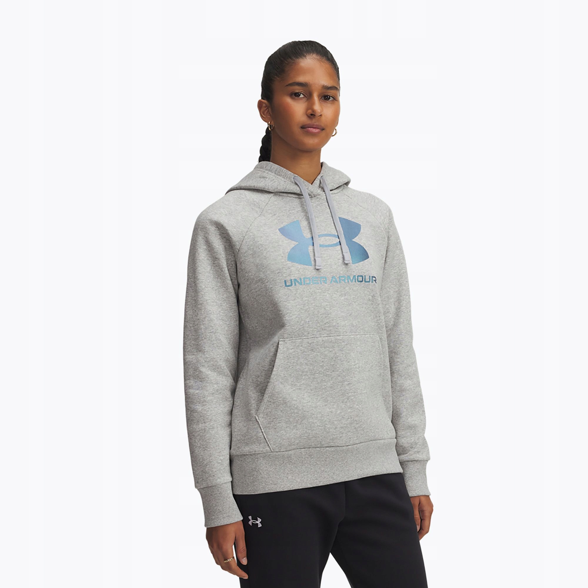 Mikina S Kapucí Under Armour Šedá Rival Feelce Shimmer Hoddy Xs