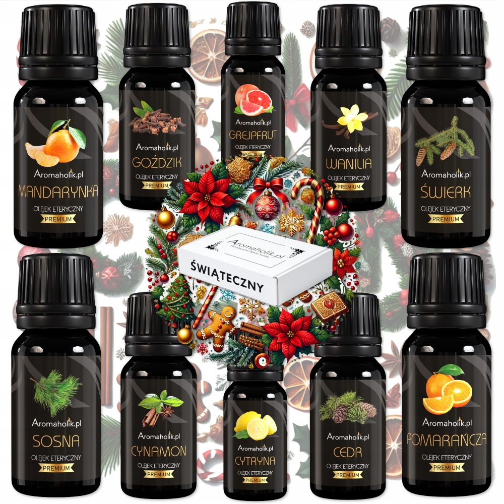 Dárek Vonné Oleje do Svíček Vánoční 100% Přírodní Bio
