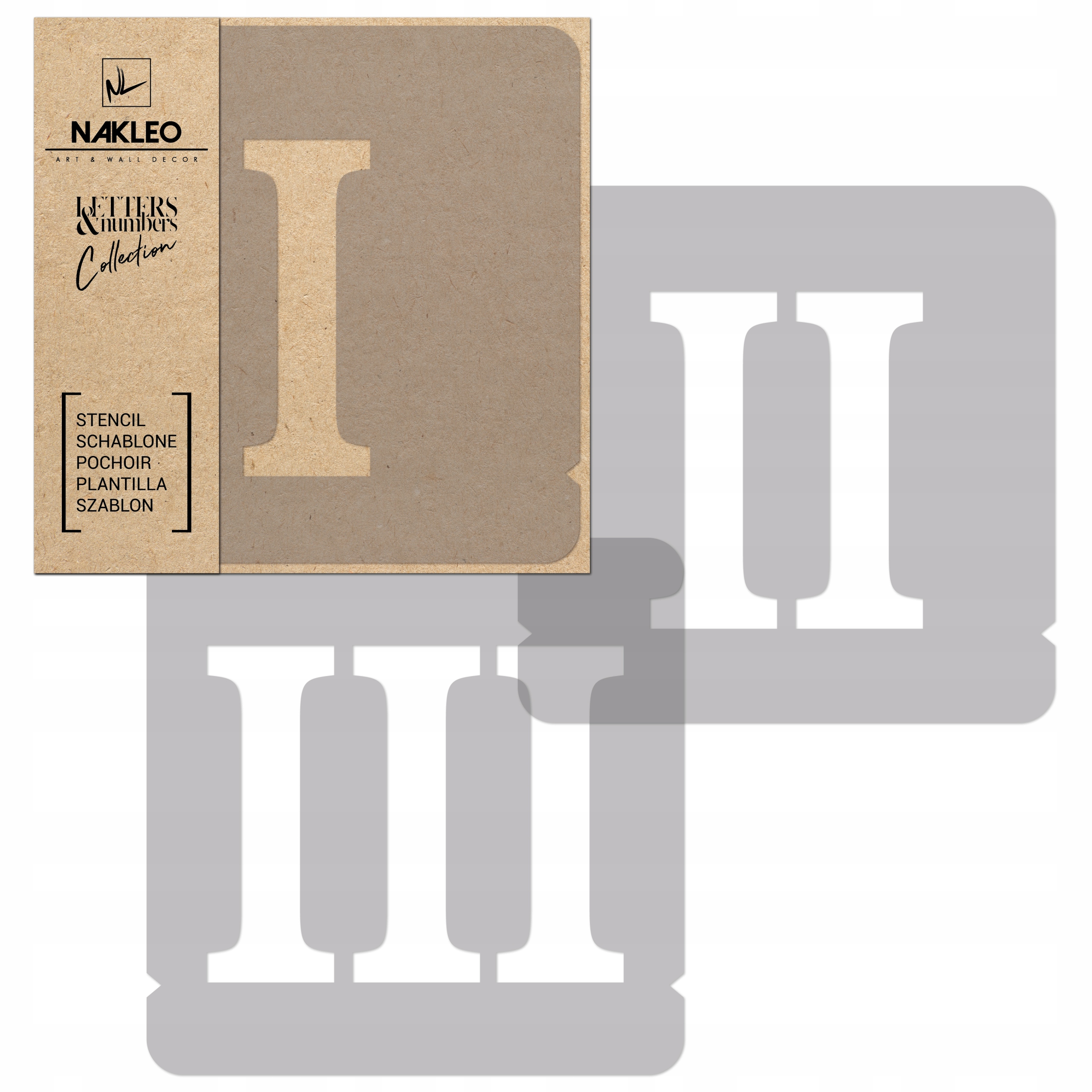Malířské šablony Římské Číslice 25 cm Opakovaně Použitelné Čísla Sada 12 ks