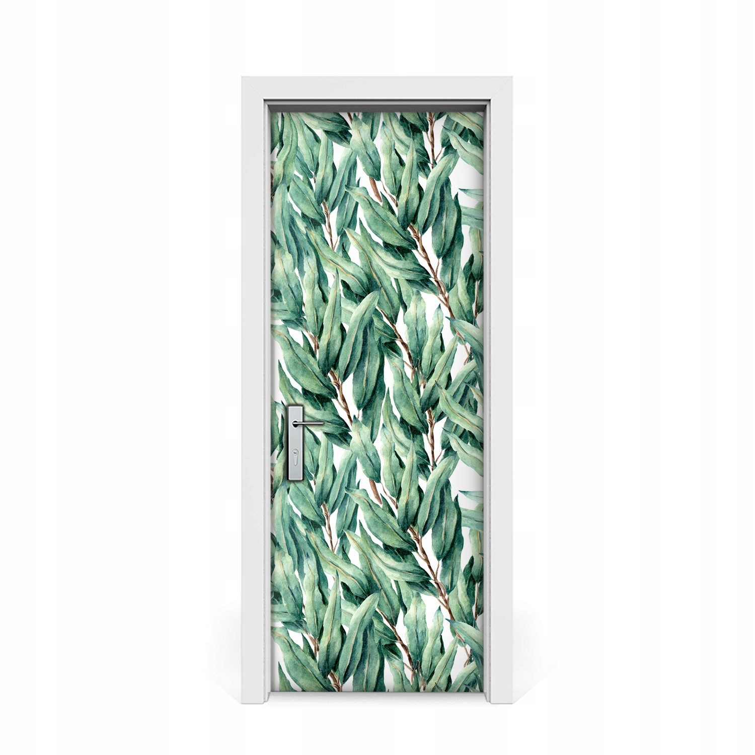 

Naklejka na drzwi okleina Malowane liście 75x205