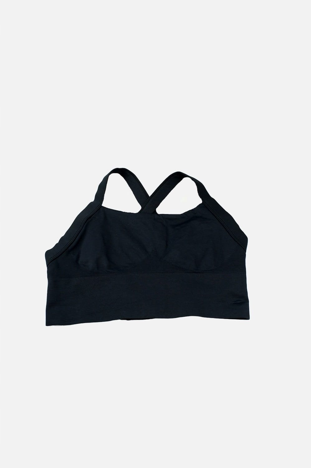 Shein Granatowy Top Skrzyżowane Ramiączka (L)