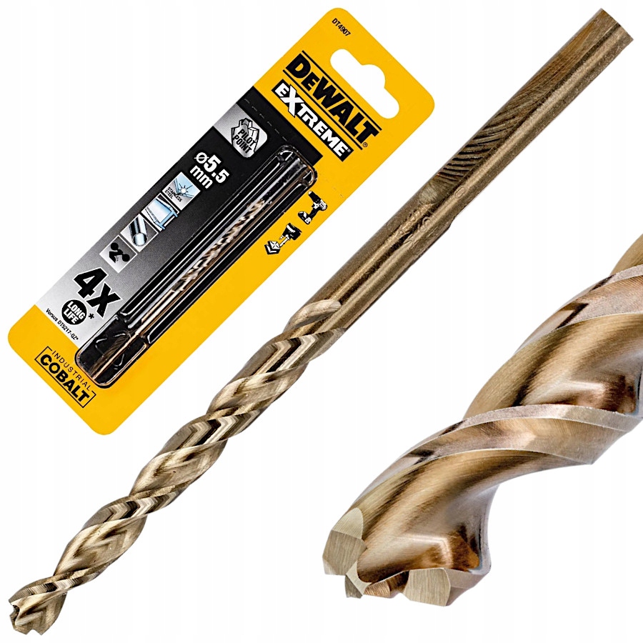 

Wiertło kobaltowe do metalu 5.5mm Extreme DeWALT