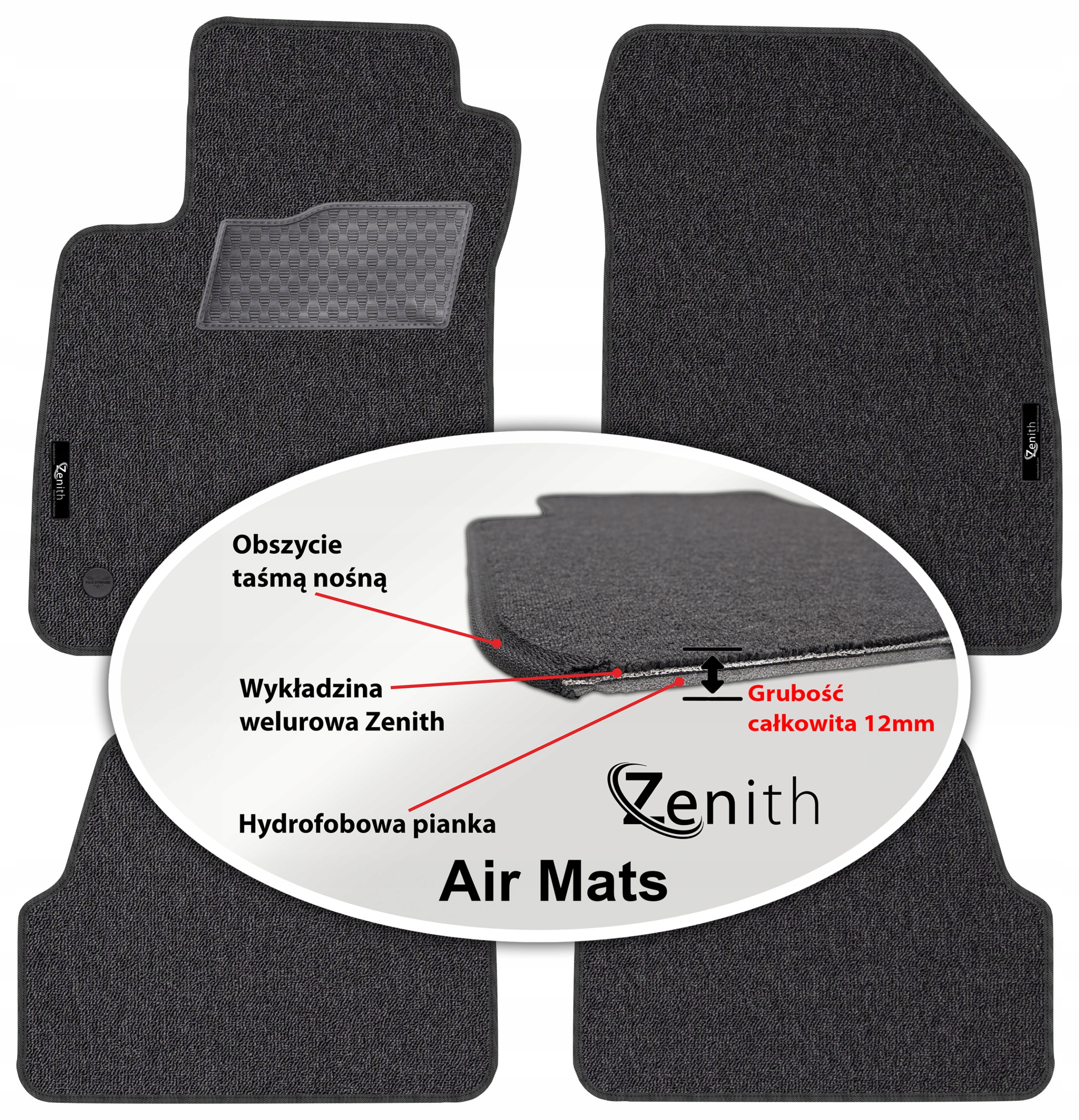 Opel Mokka X 2016-2019 Velúrové koberčeky do auta Zenith Air Mats