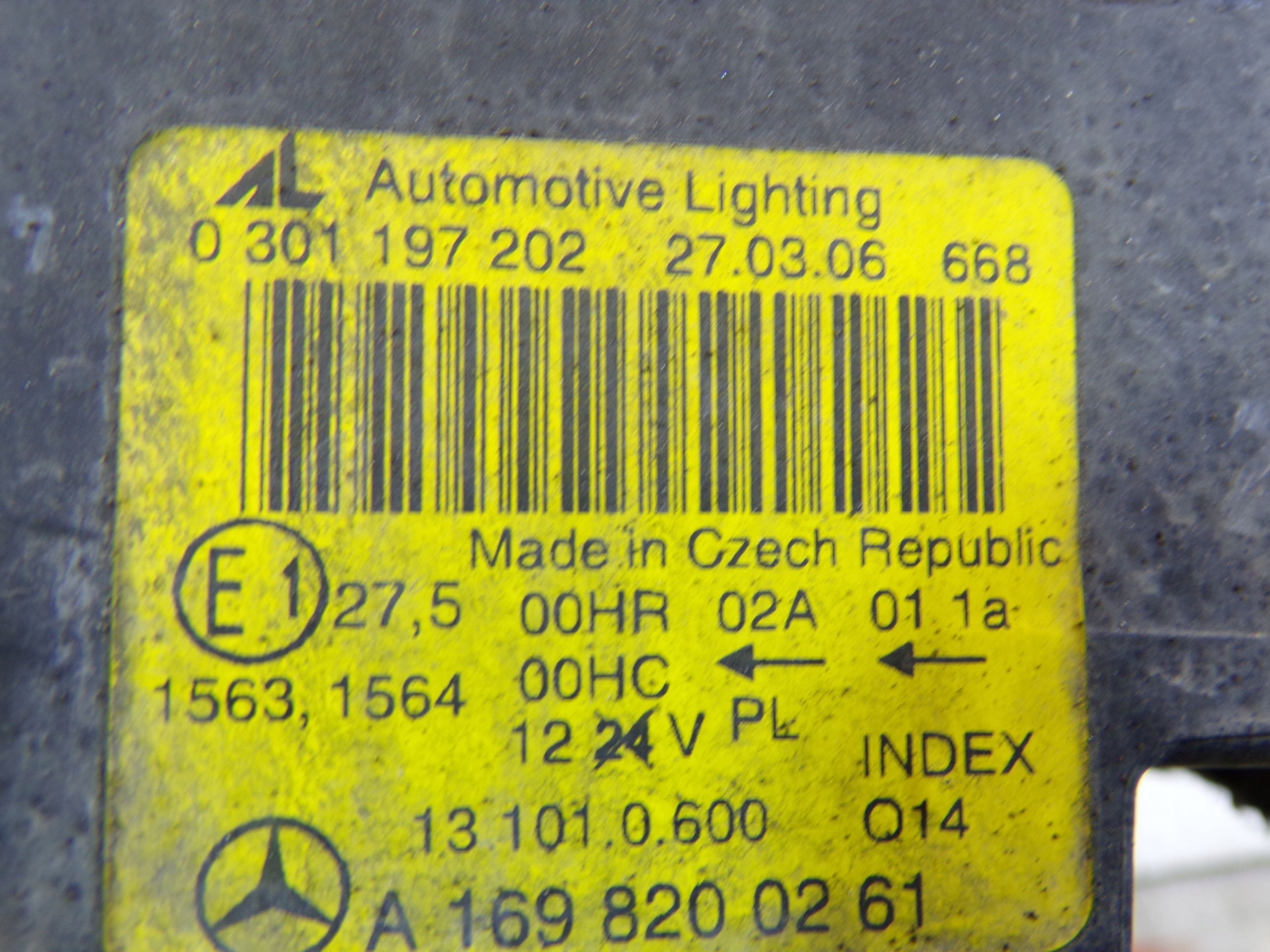 light right front front MERCEDES A KLASA W169 (K1)