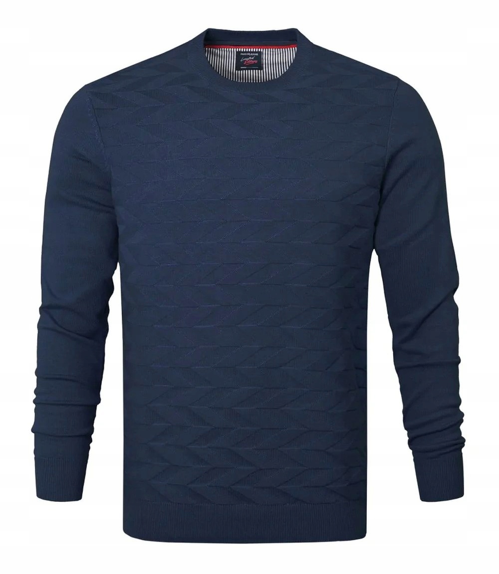 Bavlněný svetr Pako Jeans – Kulatý výstřih – tmavě modrý – velikost M