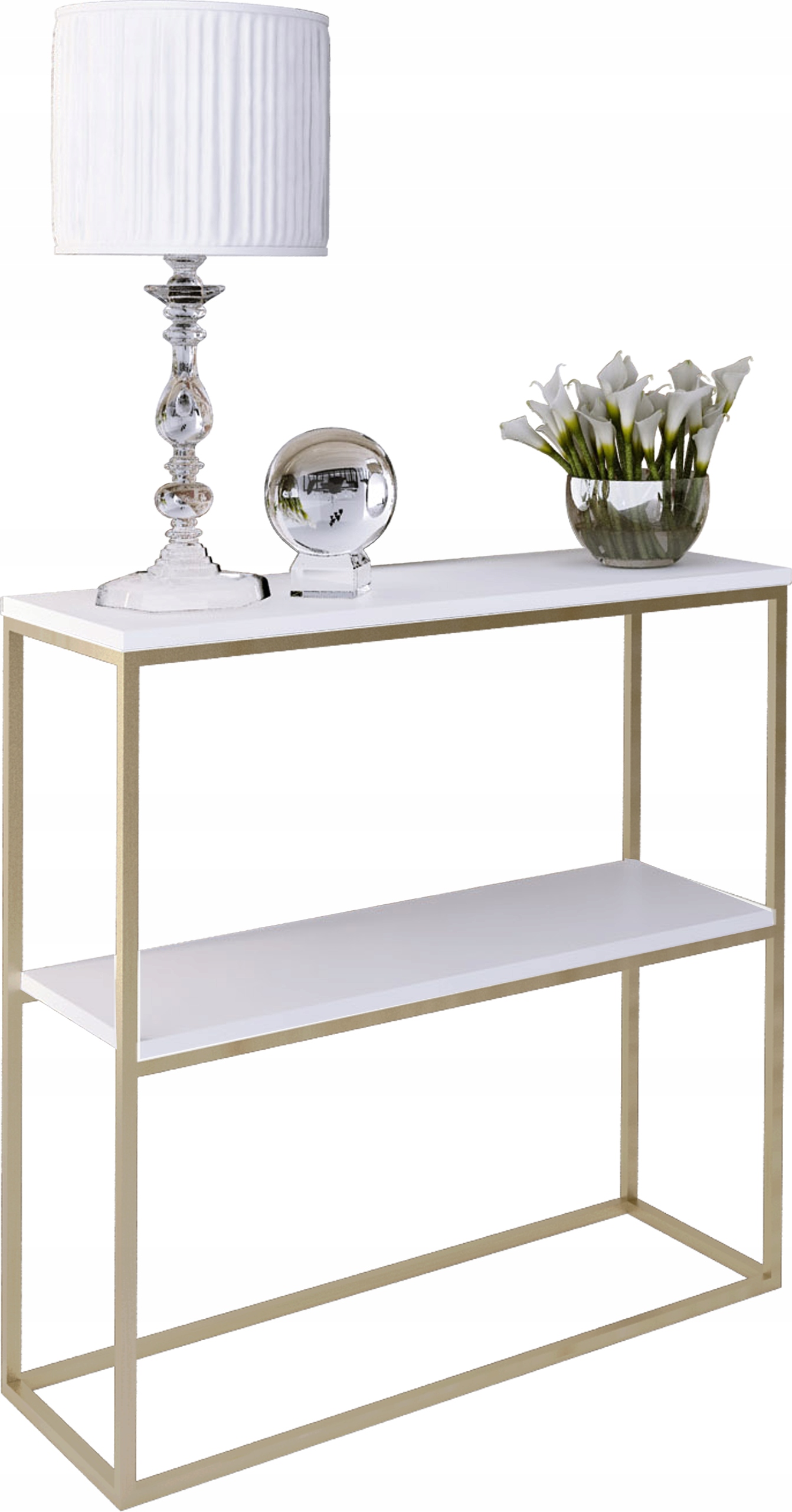 

Nowoczesna Konsola Podwójna Przedpokój Loft Złoty