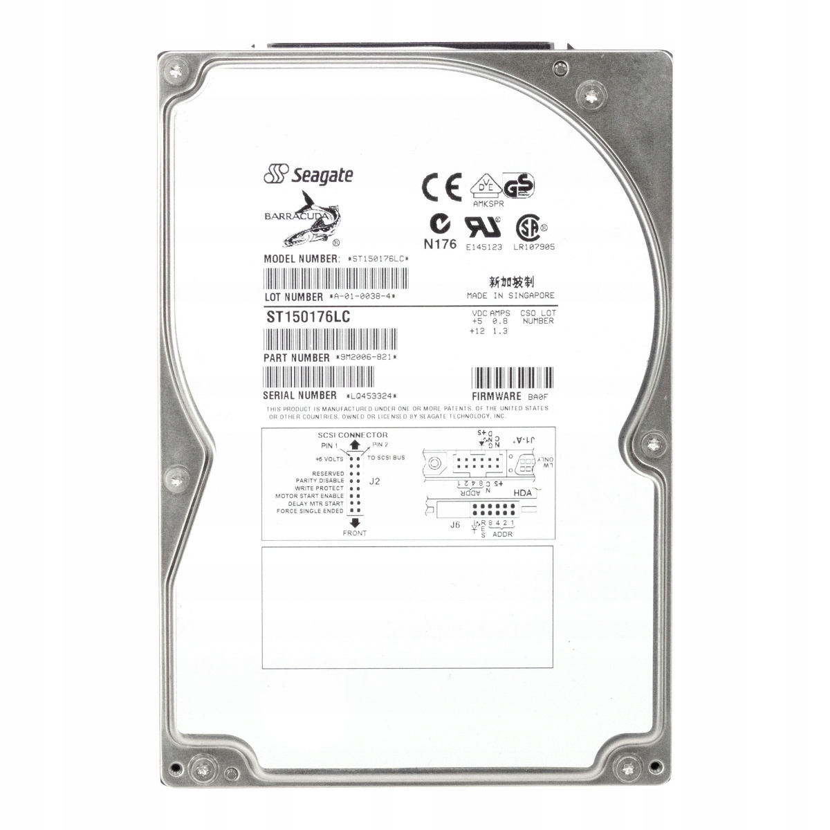 Seagate Barracuda 50GB 7.2K 1MB Scsi 3.5'' ST150176LC