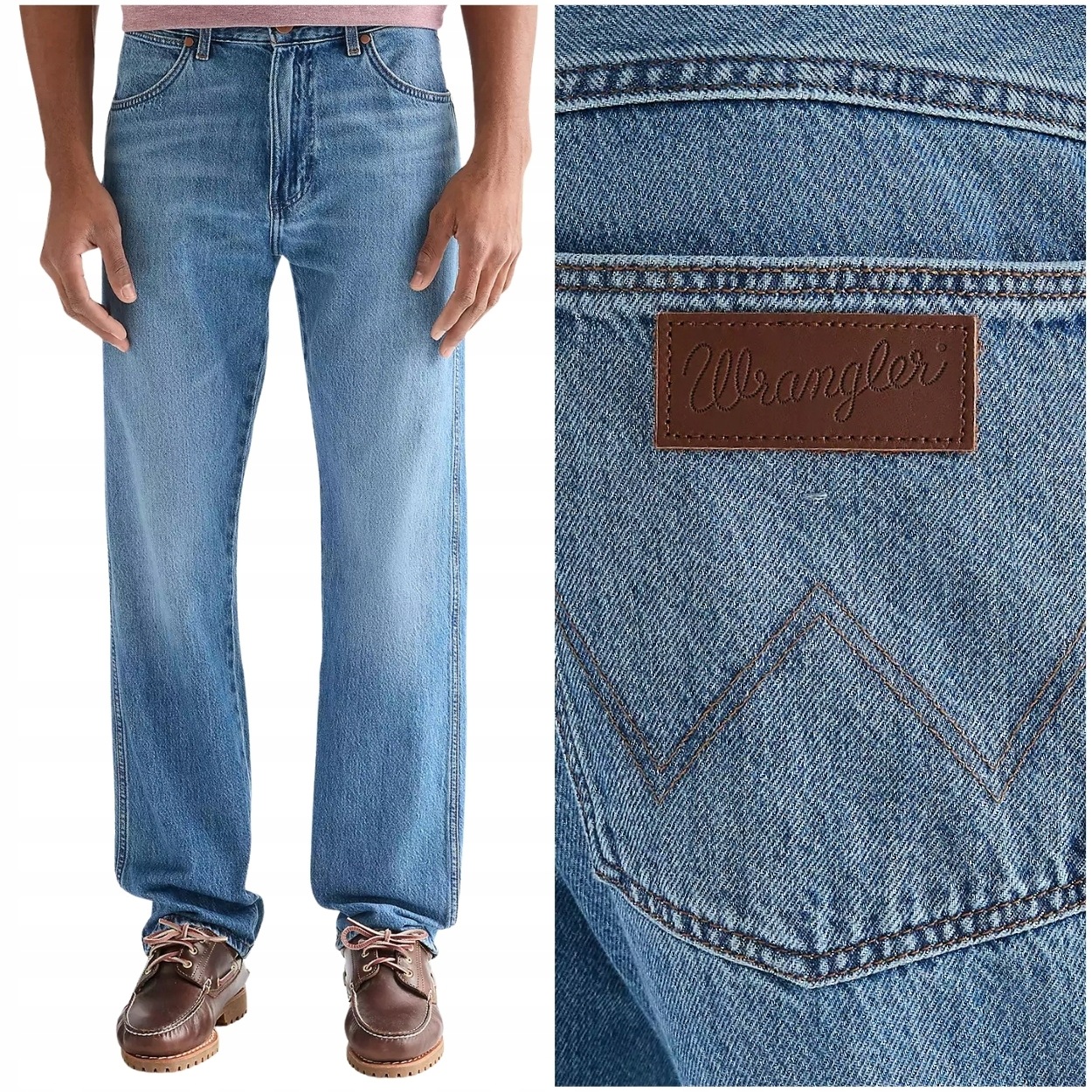Wrangler Frontier Storm volné rovné džínové kalhoty bez streče W34 L32