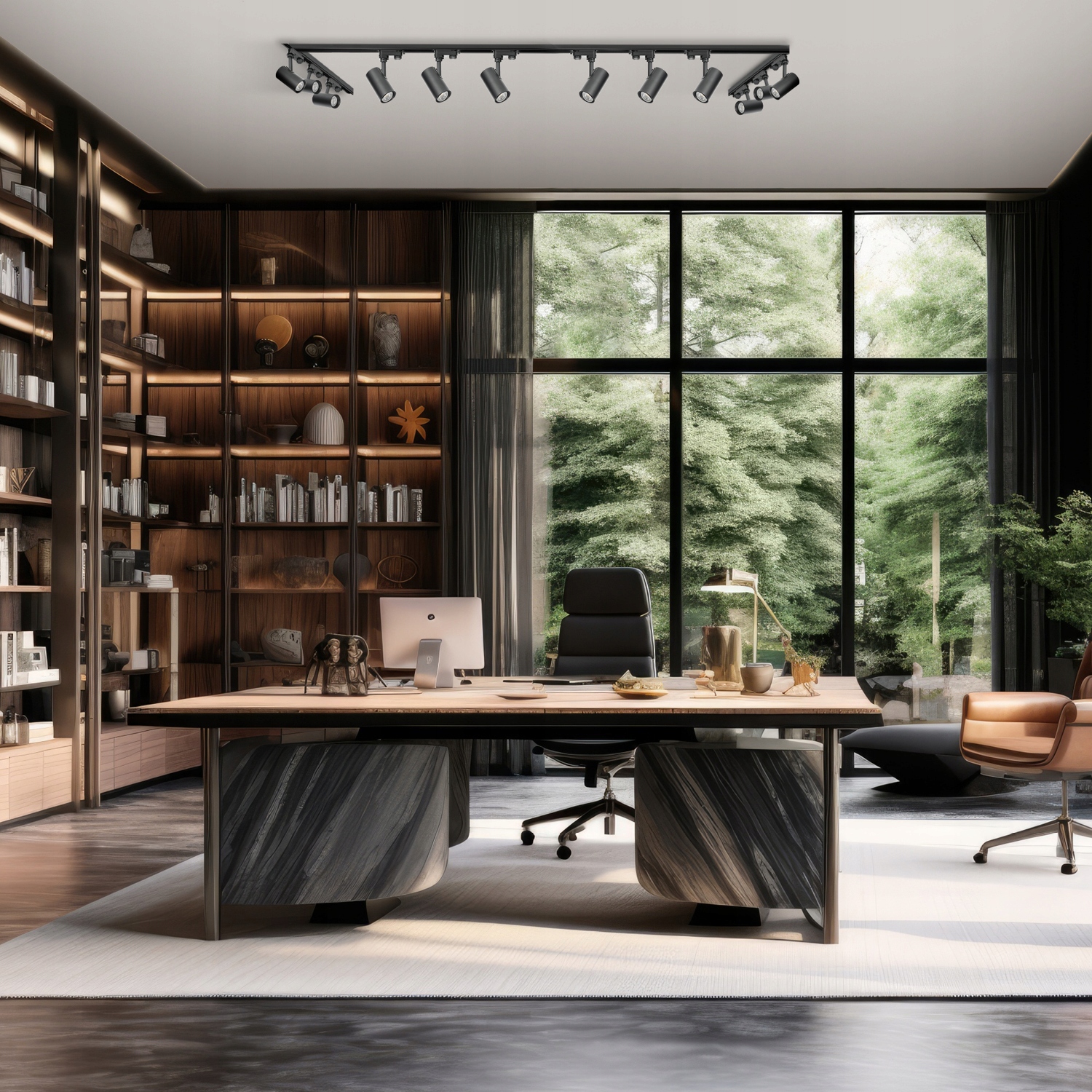 Zestaw szynowy 3 fazowy szyna 1m+1m+2m, 12x Lampa, łącznik L CZARNY komplet EAN (GTIN) 5902201375329