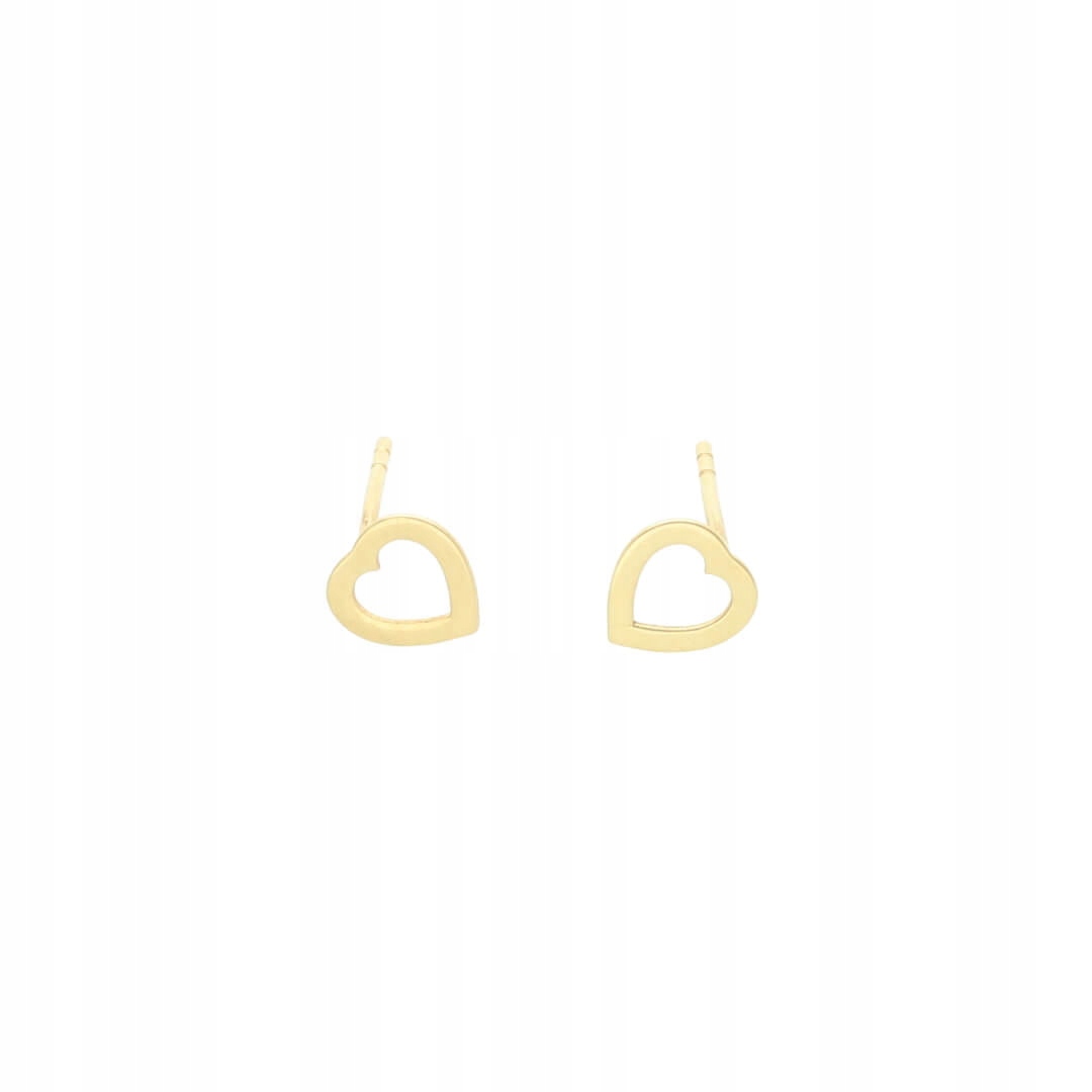 Náušnice srdce zlaté 585