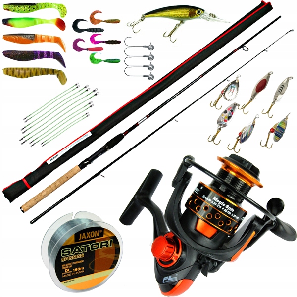 Zestaw Spinningowy jaxon Wędka 2,4m kołowrotek Z17